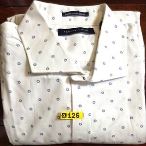 Tommy Hilfiger Cream and Blue Patterned Shirt